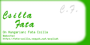 csilla fata business card